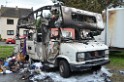 Wohnmobil ausgebrannt Koeln Porz Linder Mauspfad P023